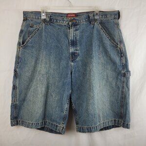 Vintage Chaps Jean Shorts Mens 38/39 Denim Carpenter Y2K 90s hammer loop Bermuda